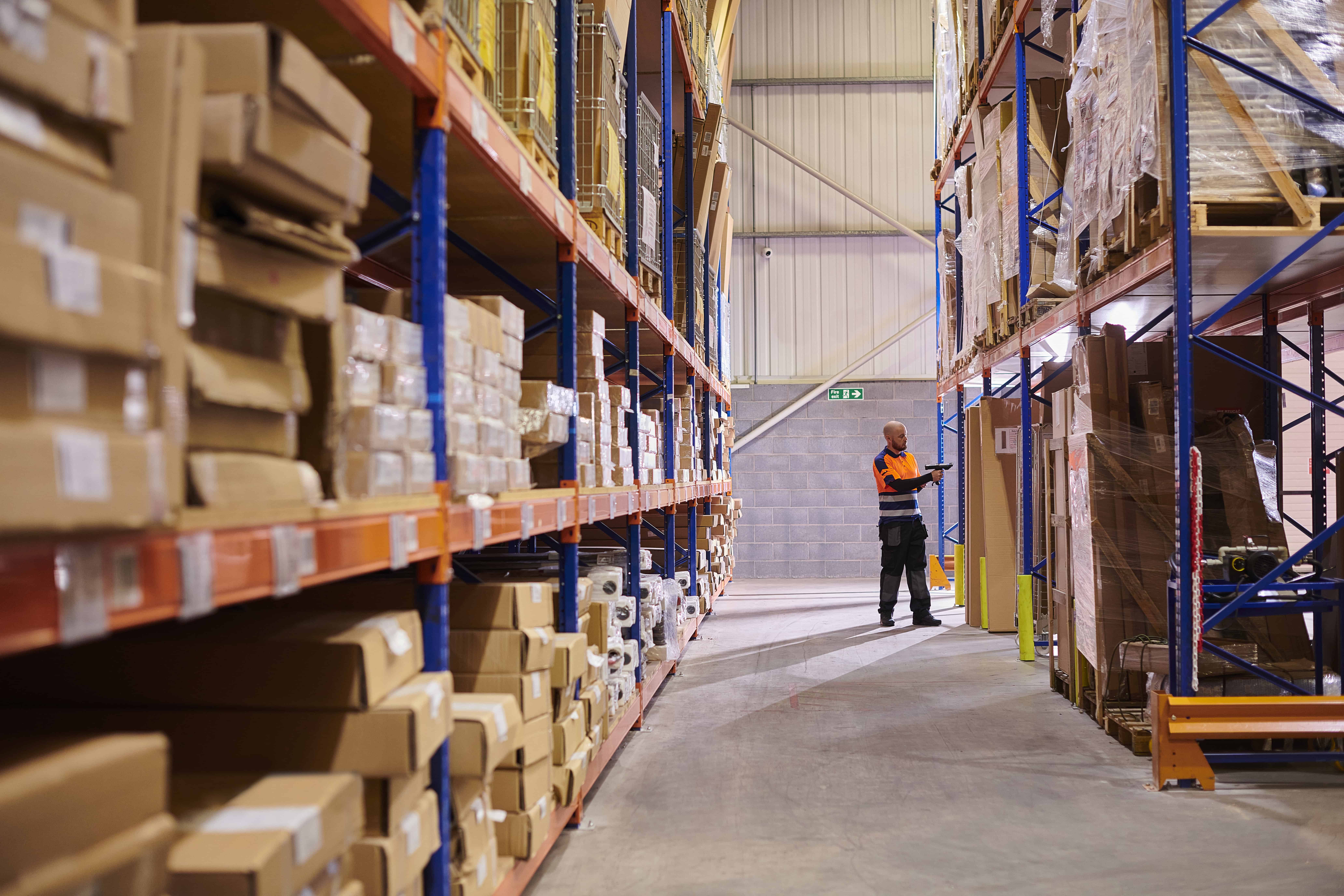 Worker in warehouse