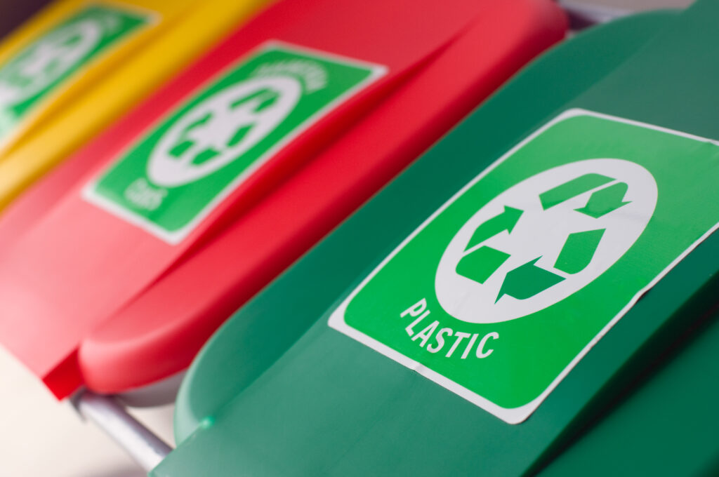 Green Recycling bin